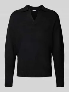 Sweter z dzianiny z dekoltem w serek model ‘SOHO’ - Swetry męskie - miniaturka - grafika 1