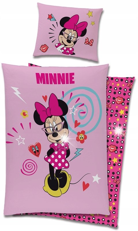 Pościel Dziecięca 160x200 cm Minnie Mouse Myszka Minnie
