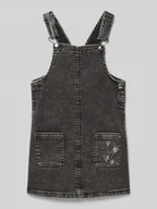 Sukienki - Sukienka na szelkach o lekkiej linii A z mieszanki bawełny - miniaturka - grafika 1