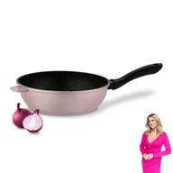 Patelnie - Marmurowa PATELNIA 28 cm GŁĘBOKA patelnia INDUKCJA Pollo Rose Gold Konighoffer - miniaturka - grafika 1
