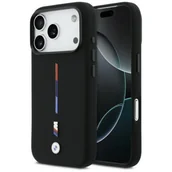 Etui i futerały do telefonów - Etui BMW M Silicon Tricolor Line MagSafe do Apple iPhone 17 Pro Czarny - miniaturka - grafika 1