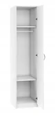 Regały - Szafa jednodrzwiowa szafka słupek regał 1d2p biała - miniaturka - grafika 1