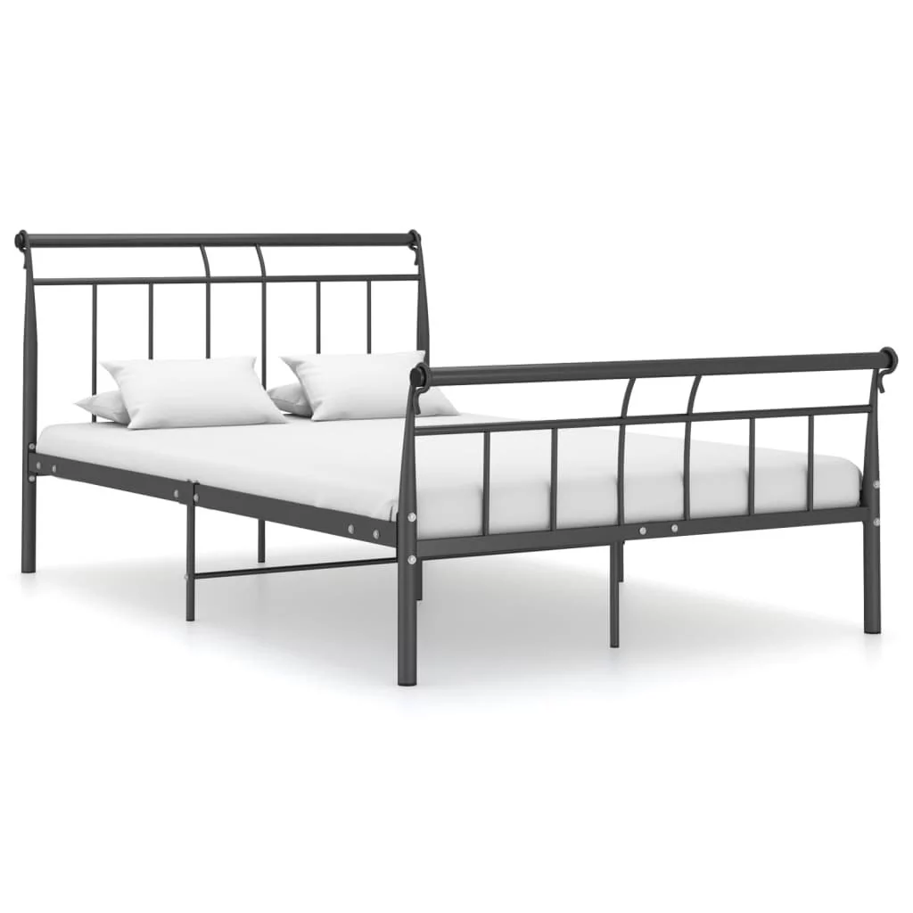 vidaXL Lumarko Rama łóżka, czarna, metalowa, 120 x 200 cm 325036