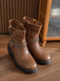 Sixth Sens Botki w kolorze jasnobrązowym - Botki damskie - miniaturka - grafika 1