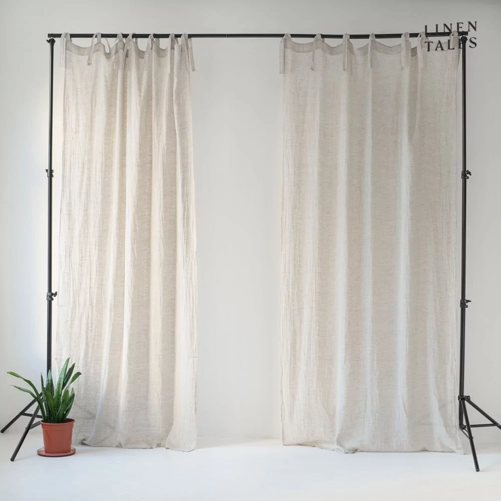 Kremowa firanka 130x300 cm Daytime – Linen Tales