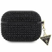 Akcesoria do słuchawek - Guess GUAPHDGTPK AirPods Pro cover czarny/black Rhinestone Triangle Charm - miniaturka - grafika 1