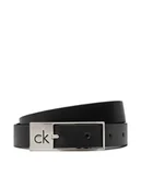 Paski - Calvin Klein Pasek Damski Ck Cut Square Buckle 2.0 K60K613155 Czarny - miniaturka - grafika 1