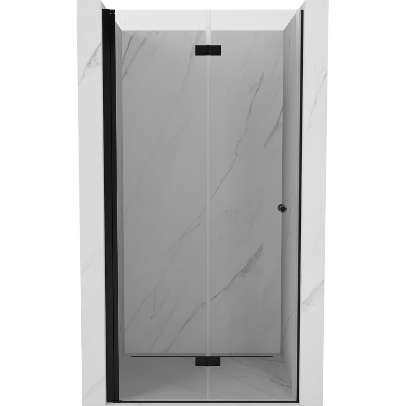 Mexen Mist-F drzwi prysznicowe składane lewe 90 cm, transparent, czarne - 8A6-090-000-70-00-L