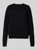 Swetry damskie - Sweter z dzianiny o kroju regular fit z raglanowymi rękawami model ‘JULIANA’ - miniaturka - grafika 1