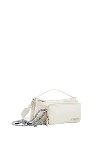 Desigual Women's BOLS_Basic MODULAR Accessories Nylon Across Body Bag, White, biały - Torebki damskie - miniaturka - grafika 1