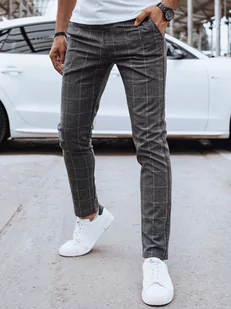 Spodnie męskie casual ciemnoszare Dstreet UX4396-34 - Spodnie męskie - miniaturka - grafika 1