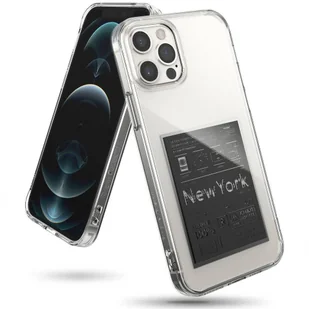 RINGKE Fusion Design pancerne etui pokrowiec z żelową ramką iPhone 12 Pro Max czarno-przezroczysty (GNAP0029) GNAP0029 - Etui i futerały do telefonów - miniaturka - grafika 1