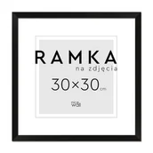 Ramki na zdjęcia - Ramka na zdjęcia 30x30 cm Czarna - miniaturka - grafika 1