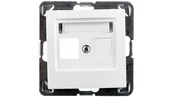 Klawisze i ramki - Ospel Plakietka pojedynczego gniazda teleinformatycznego IMPRESJA Biały GPK-1Y/p/00 - miniaturka - grafika 1