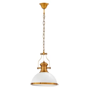 Ettore lampa wisząca biało mosiężna loft LDP 710 (WT+MD) Lumina Deco - Lampy sufitowe - miniaturka - grafika 1