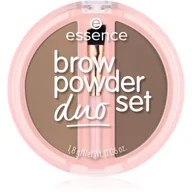 Zestawy kosmetyków damskich - Essence Brow Powder Duo Set zestaw pudrowych cieni do stylizacji brwi z pędzelkiem 01 Light 1,8g - miniaturka - grafika 1