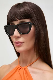 Okulary przeciwsłoneczne - Gucci okulary przeciwsłoneczne damskie kolor czarny GG1520S - grafika 1