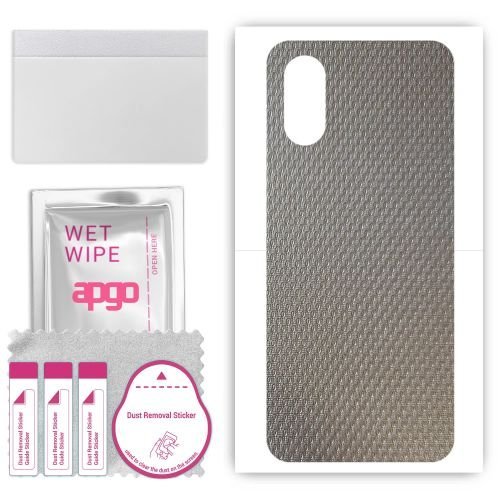 folia naklejka skórka strukturalna na TYŁ do Sony Xperia 1 VI - Aluminium krople - apgo SKINS