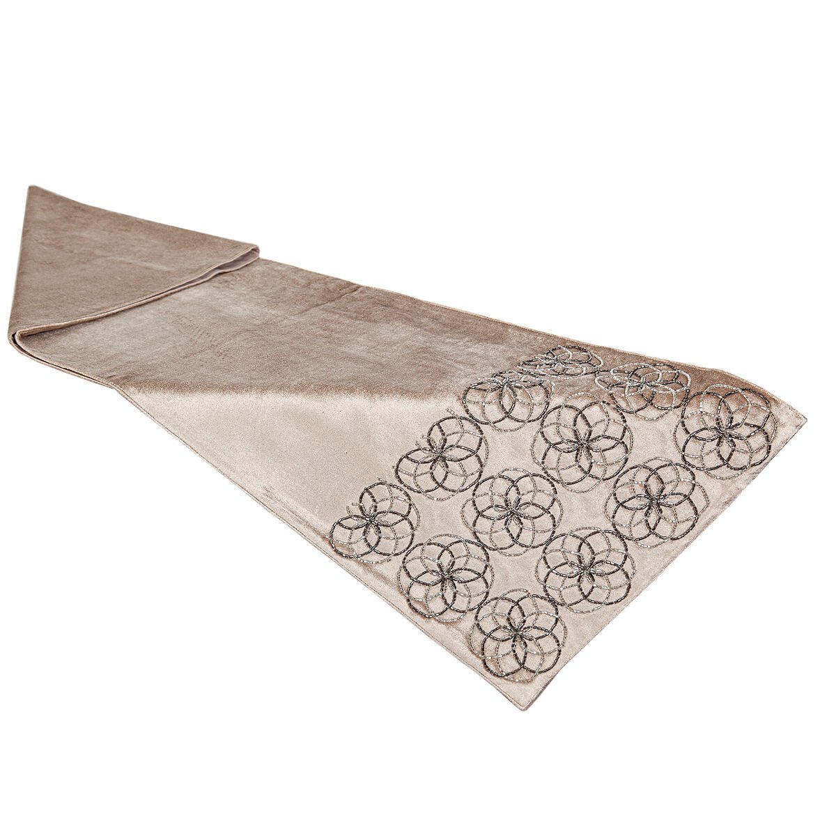 Bieżnik na stół Romimex Beige 33 x 180 x 1 cm aksamitny