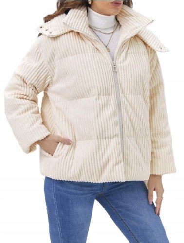 SHEIN KURTKA DAMSKA KREMOWA PUCHOWA CASUAL 38 ŁOH