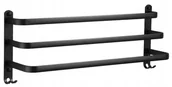 Wieszaki łazienkowe - Wieszak Ścienny Na Ręczniki Łazienkowy Loft Czarny - miniaturka - grafika 1