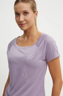 Puma t-shirt treningowy Favorite kolor fioletowy 522420 - Koszulki sportowe damskie - miniaturka - grafika 1