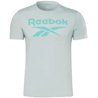 Koszulki męskie - Reebok t-shirt męski klasyczny seledynowy HJ9966 S - miniaturka - grafika 1