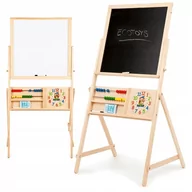 Tablice dla dzieci - Drewniana tablica edukacyjna dwustronna ECOTOYS - miniaturka - grafika 1