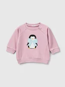 Bluzy i sweterki niemowlęce - Benetton Bluza w kolorze jasnoróżowym - miniaturka - grafika 1