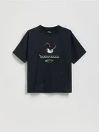 Koszulki dla chłopców - Reserved - Bawełniany t-shirt Mickey Mouse - czarny - miniaturka - grafika 1