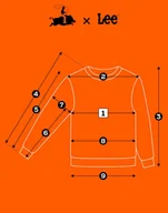 Bluzy męskie - Lee PLAIN RELAXED SWS Ecru luźna biała bluza bawełniana męska logo M - miniaturka - grafika 1