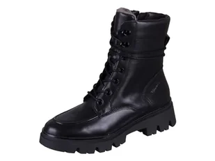 Tamaris Comfort Damskie 8-85214-41 skóra Comfort Fit wymienna wkładka modne złote detale buty na co dzień botki, Czarna papka, 36 EU Weit - Botki damskie - miniaturka - grafika 1