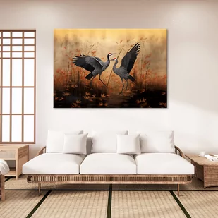 Obraz na płótnie, Żuraw Natura Ptaki (Rozmiar 60x40) - Obrazy i zdjęcia na płótnie - miniaturka - grafika 2