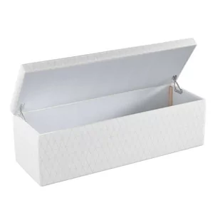 Dekoria.pl Dekoria.pl Skrzynia tapicerowana beżowe trójkąty na kremowo-białym tle 90 × 40 × 40 cm Sunny 525-143-94 - Pufy i podnóżki - miniaturka - grafika 1