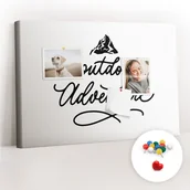 Tablice i flipcharty - Szkolna Tablica korkowa 60x40 cm, Kolorowe Pinezki, wzór Cytat inspiracyjny - miniaturka - grafika 1