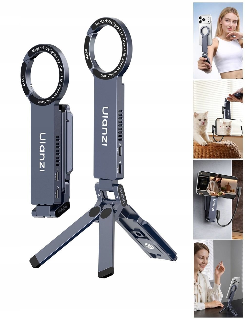 Ulanzi Uchwyt Stojak Statyw Magsafe + Obudowa Dysk Ssd 10gbps Pd 100w Do Telefonu / Ulanzi / Ma58