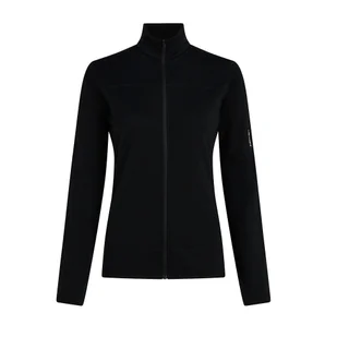Bluza damska Icebreaker Merino 300 RealFleece Descender LS Zip Black L - Bluzy damskie - miniaturka - grafika 1