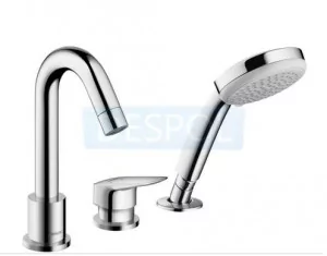 HANSGROHE 71313000 LOGIS Element zewnętrzny do baterii 3-otworowej do montażu na brzegu wanny CHROM - Baterie wannowe i prysznicowe - miniaturka - grafika 1