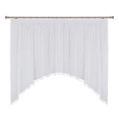 Firany - Firana z taśmą/frędzlami ARLO 290 x 160 cm biały - miniaturka - grafika 1