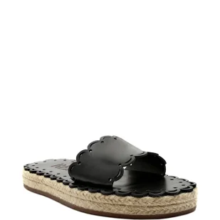 Red Valentino Skórzane klapki - Klapki i japonki damskie - miniaturka - grafika 1