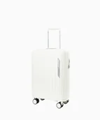Walizki - PUCCINI Kabinowa walizka z polipropylenu ze żłobieniami biała - miniaturka - grafika 1