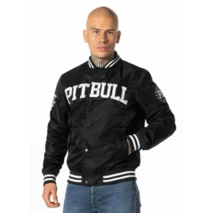 Pit Bull Kurtka Przejściowa Męska Varsity Tyrani 2 Black - Kurtki i kamizelki sportowe męskie - miniaturka - grafika 1