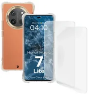 Etui i futerały do telefonów - Bizon Elastyczne etui + 2x folia na ekran Case Clear Pack do Honor Magic7 Lite - miniaturka - grafika 1
