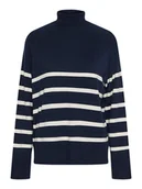 Swetry damskie - Pieces Golf "Sia" w kolorze granatowo-białym - miniaturka - grafika 1