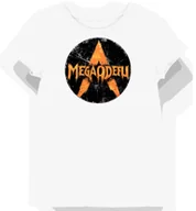 Koszulki i topy damskie - Koszulka damska biała z nadrukiem Megadeth pomarańczowy blask S - miniaturka - grafika 1