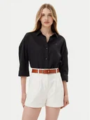 Koszule damskie - Tommy Hilfiger Koszula WW0WW46169 Czarny Loose Fit - miniaturka - grafika 1