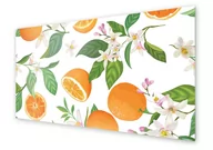Dekoracje domu - Panel kuchenny HOMEPRINT Pomarańcze na białym tle 100x50 cm - miniaturka - grafika 1
