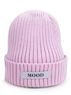 Czapka zimowa dziewczęca MOOD różowa 50-52 - Czapki damskie - miniaturka - grafika 1