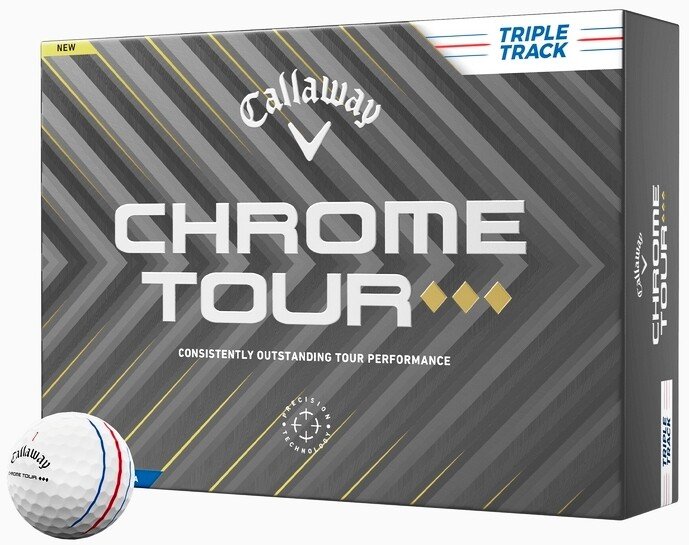 Piłki golfowe Callaway Chrome Tour Triple Diamond Triple Track, 12, Chrome Tour