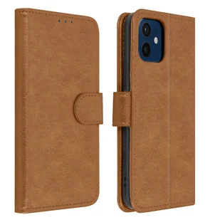 Back Cover do Apple iPhone 12 Mini pełny pokrowiec z funkcją podstawki - Brązowy - Etui i futerały do telefonów - miniaturka - grafika 1